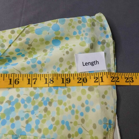 Apostrophe Womens Top 6 Green Retro Sheer Romantic Flowy Sheer Coquette Y2K - Picture 10 of 11